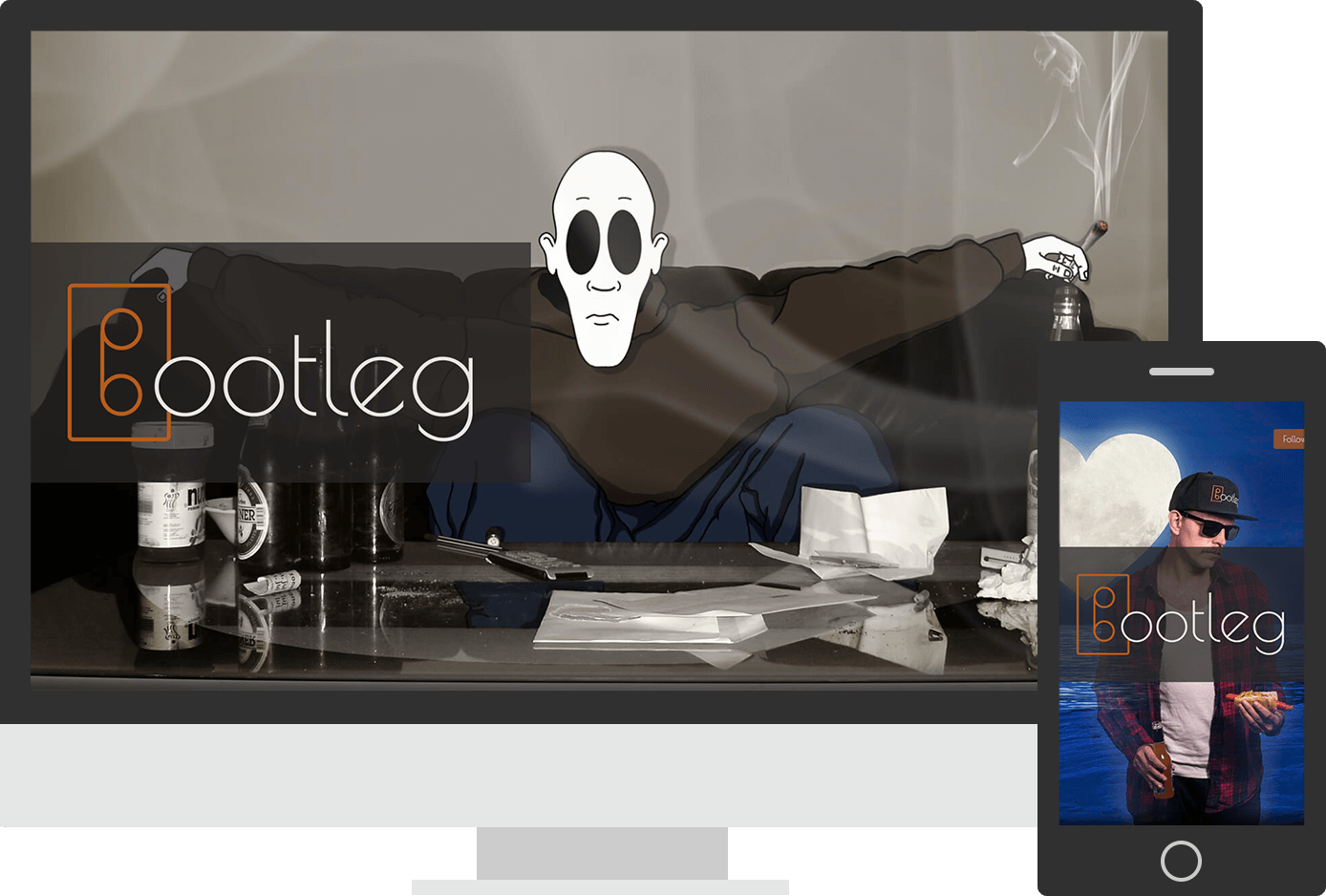 Mockup af bootleg.one