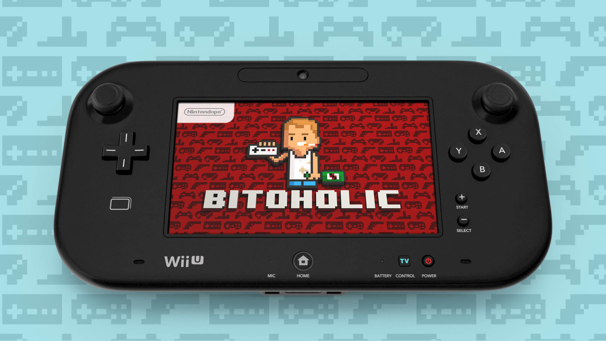 Bitholic grafik på Wii U gamepad