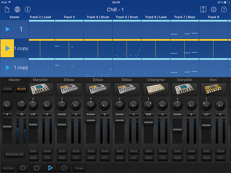 Korg Gadget inteface screenshot 1